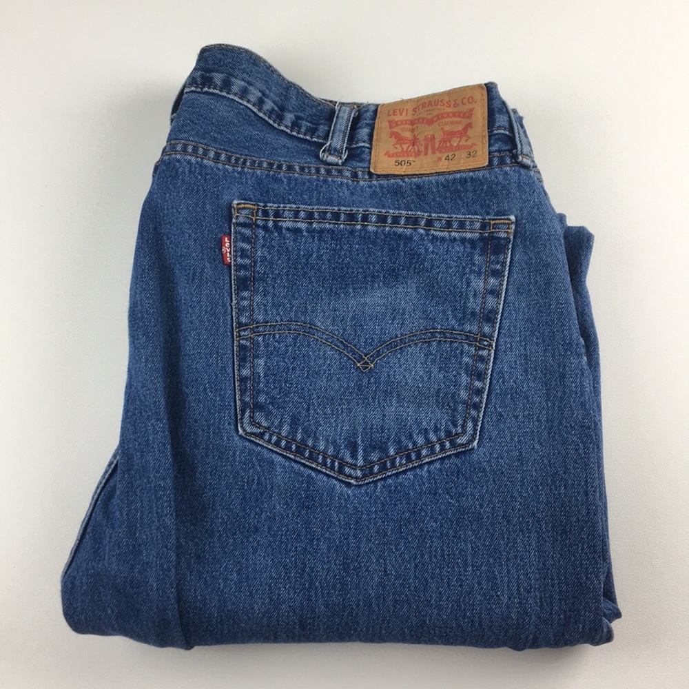 Levi’s 505 Men’s 42Wx32L Denim Blue Jeans